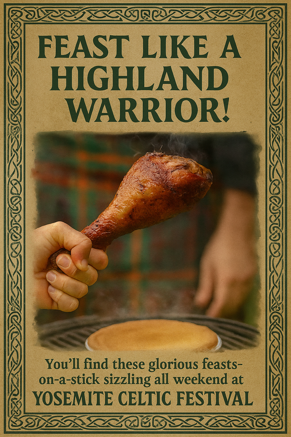 turkey legs at Yosemite Celtic Festival