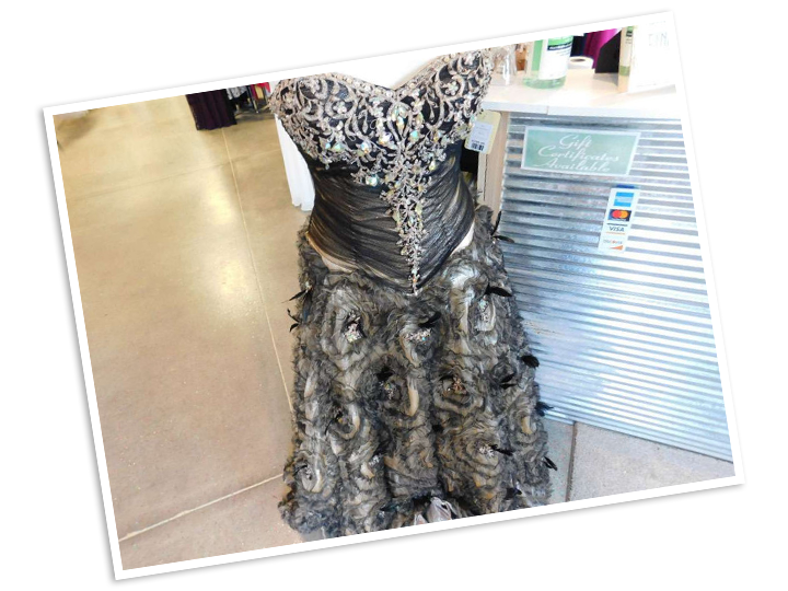 black elegant gown