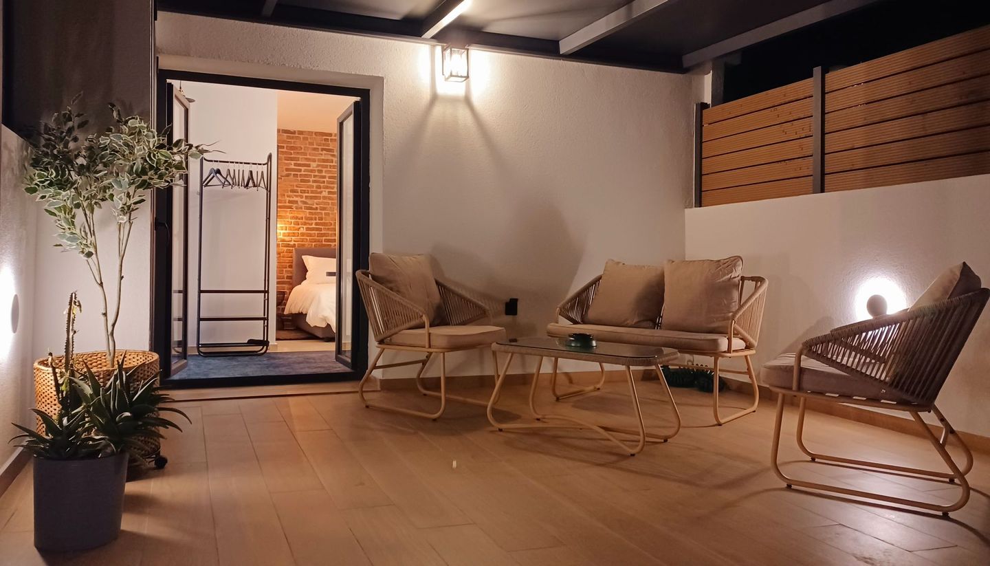 balcony of the penthouse