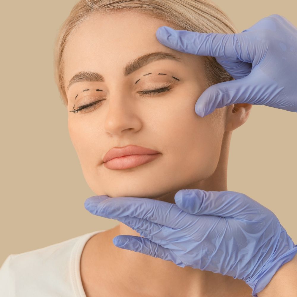 Non-surgical blepharoplasty eye rejuvenation