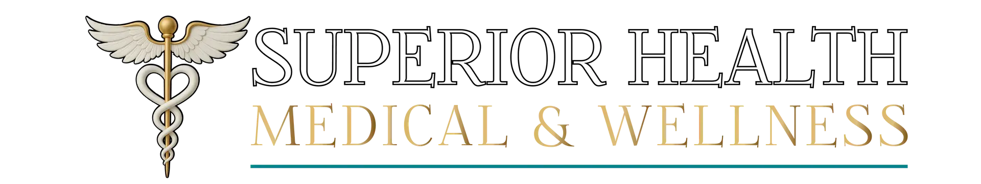 Superior Health Medical & Wellness logo with a medical caduceus symbol