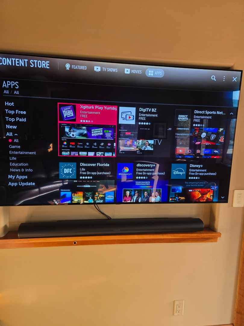 Wall mounted TV and Sonos soundbar installation in Stevensville Montana — Smart Home Solutions