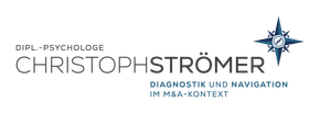 Logo für Christophrströmer mit einem Kompasssymbol und dem Slogan „Diagnostik und Navigation“.