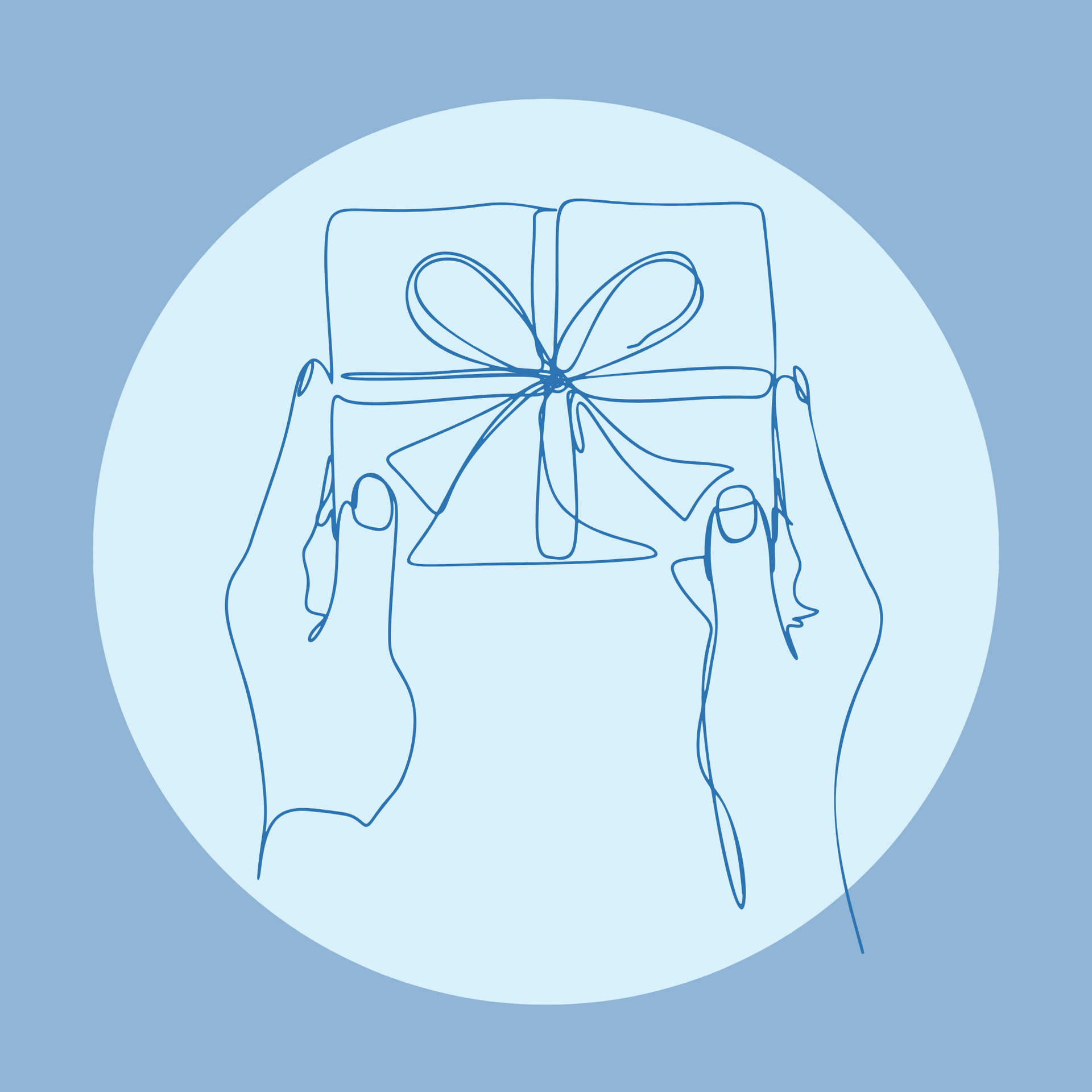 Two hands holding a present Card Making