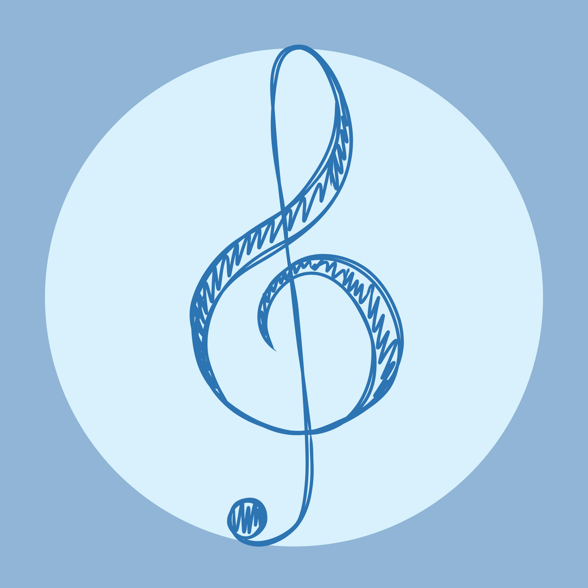 Chancel Choir treble clef line drawing