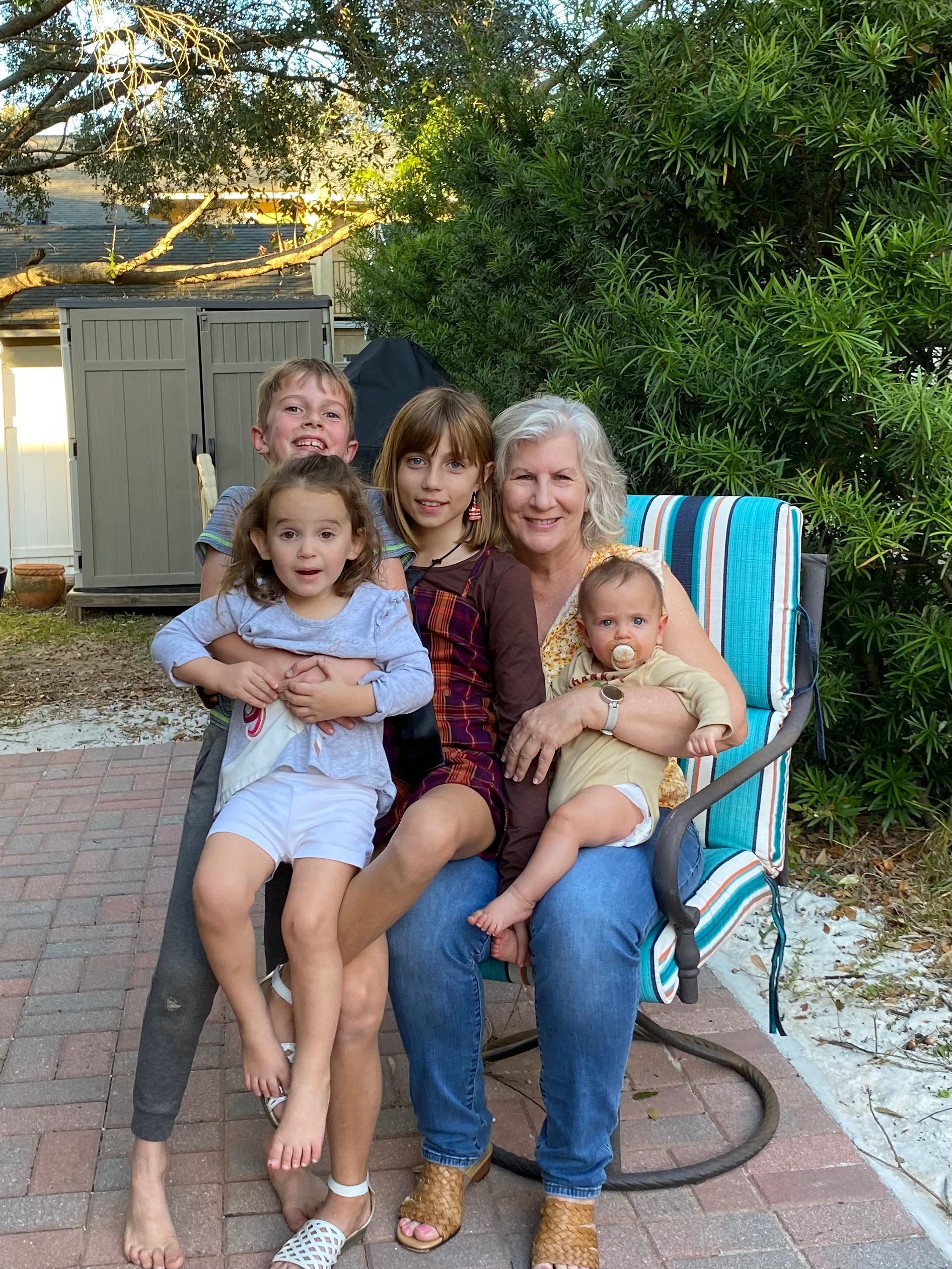 Rev Heather Harding and her grandkids