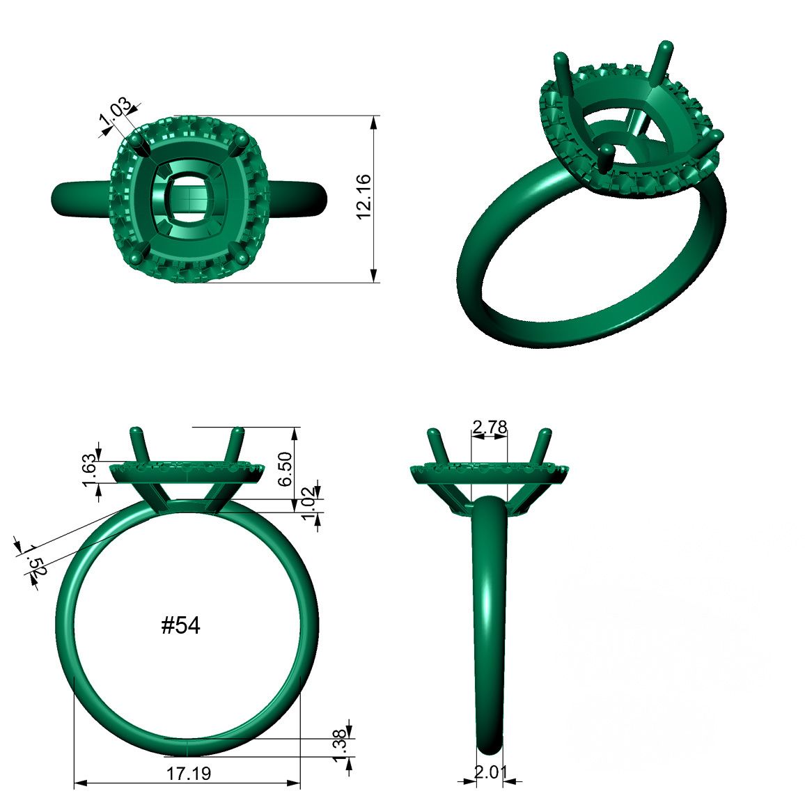 modélisation 3D bague