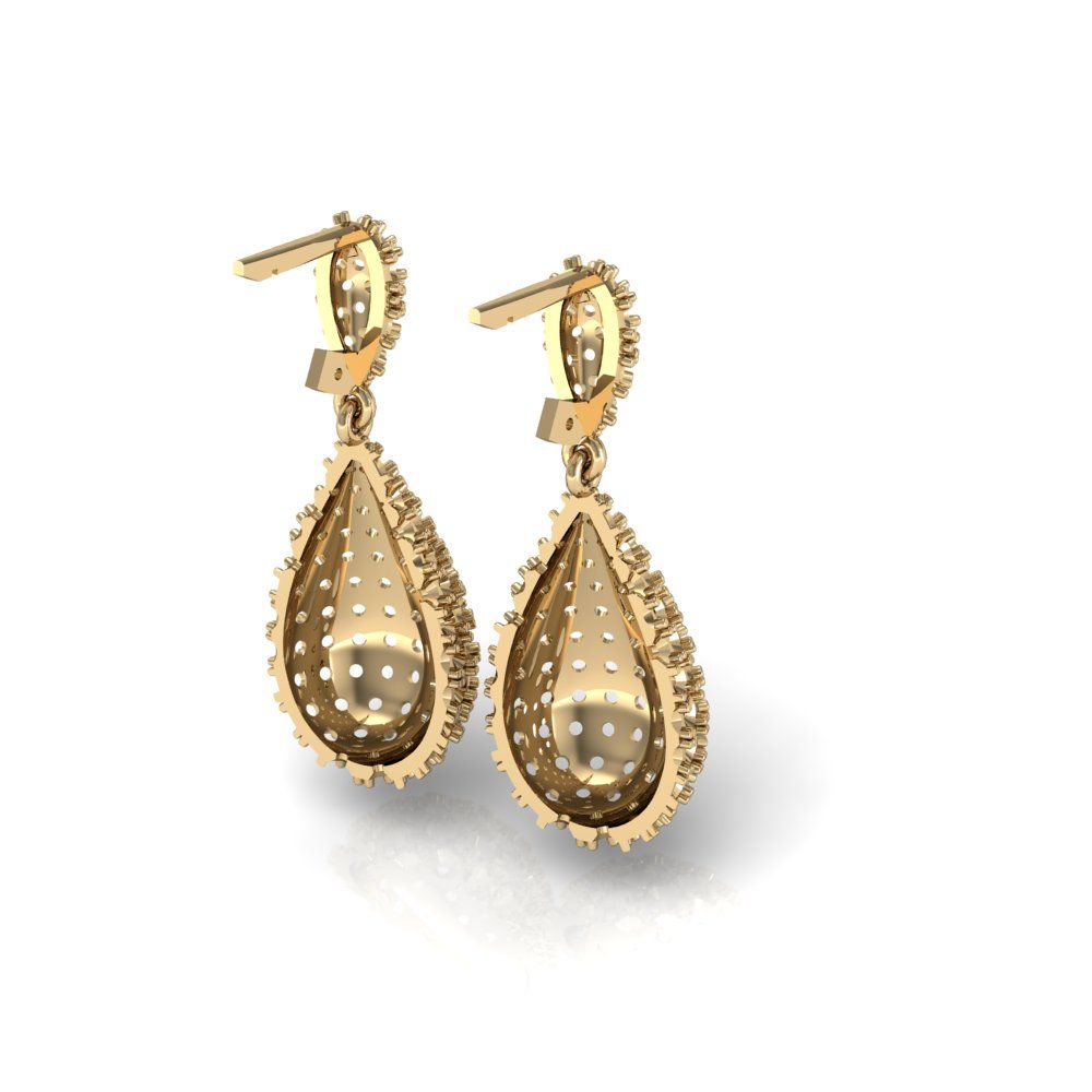 modélisation 3D boucle d'oreilles