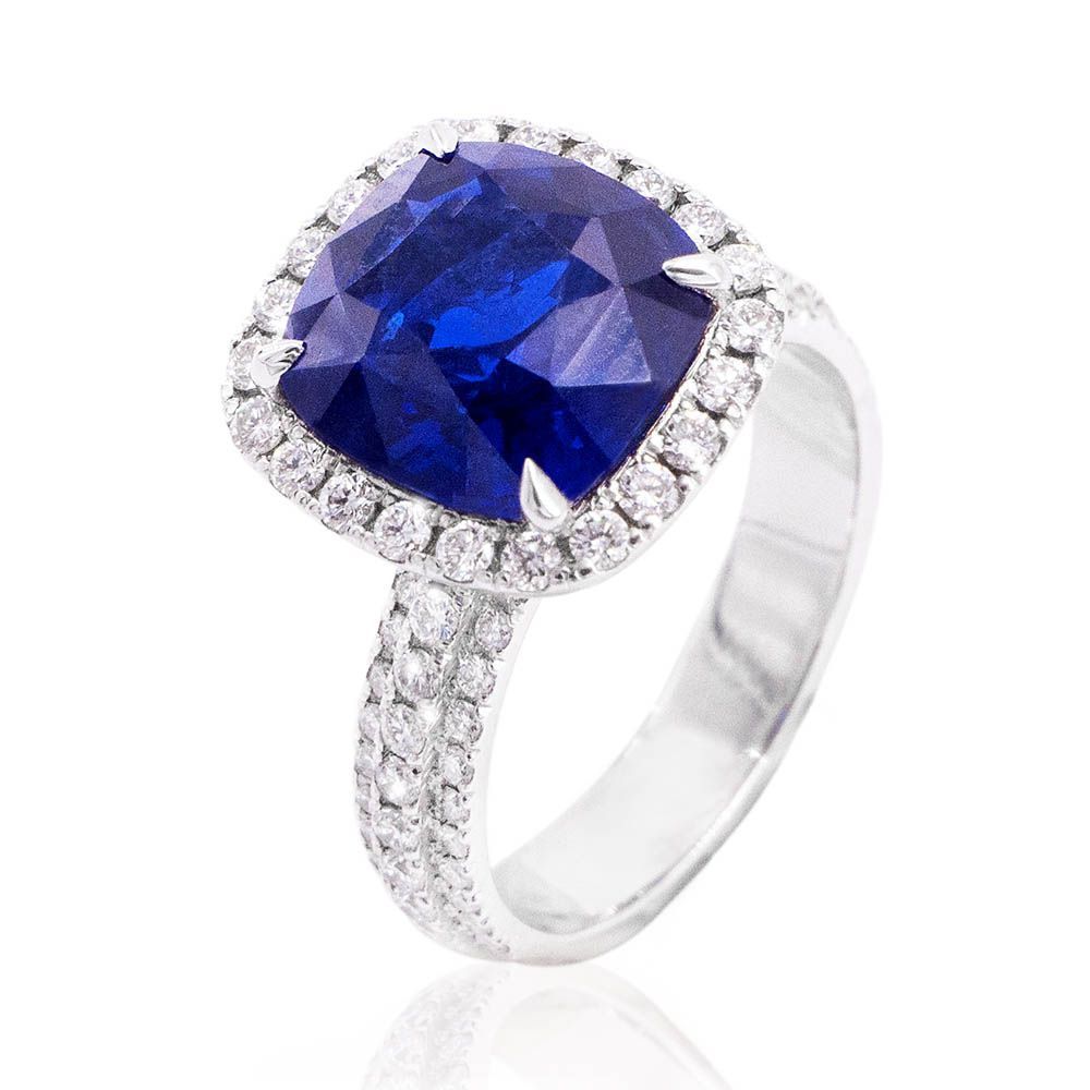 bague saphir et diamants