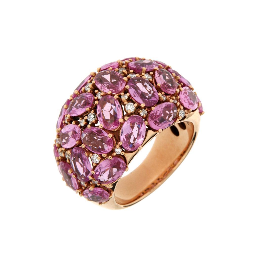 Bague saphirs diamants