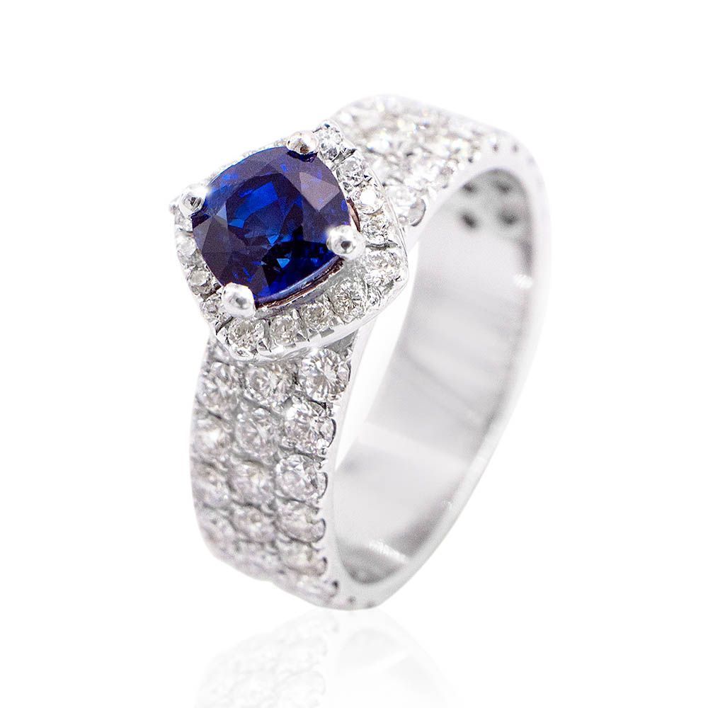 bague saphir et diamants