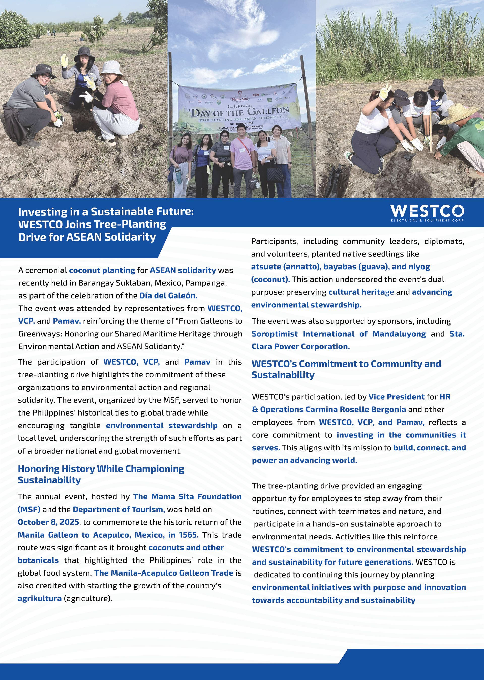 WESTCO JOINS TREE-PLANTING DRIVE