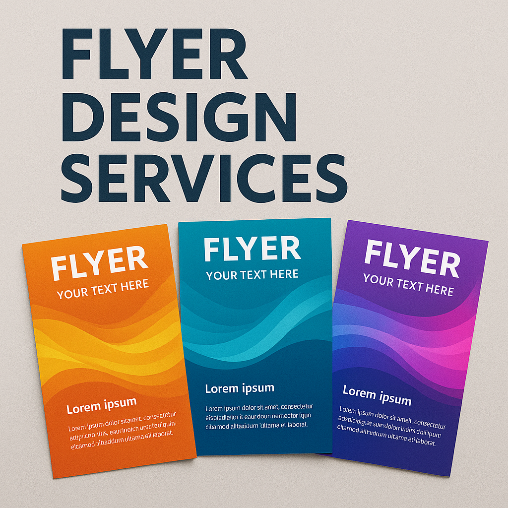 Exceptional flyer design services in Tempe, AZ by Mousegraphics showcasing vibrant, eye-catching designs.