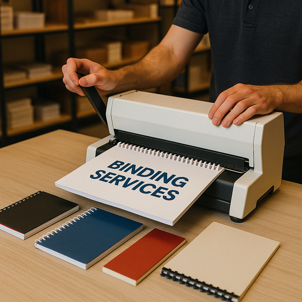 High-quality binding services in Tempe, AZ offered by Mousegraphics for professional presentations and reports.
