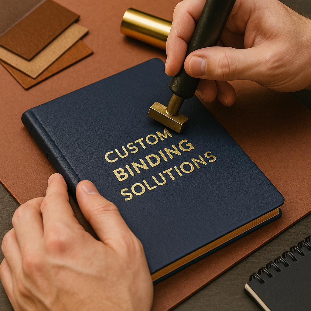 Custom binding solutions for businesses and individuals in Tempe, AZ, enhancing professional presentations.