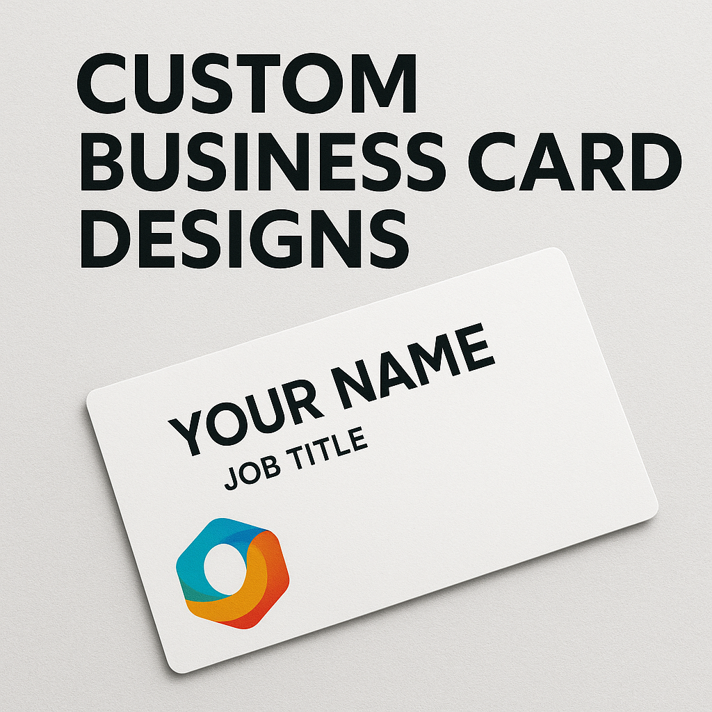 Custom business card design showcasing vibrant logo and brand colors by Mousegraphics in South Mountain, AZ.