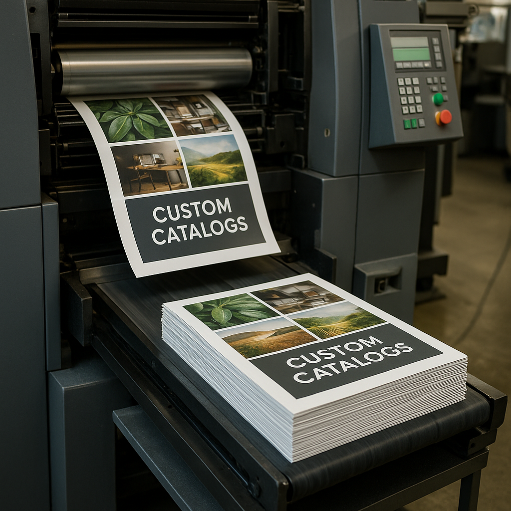Custom catalog printing services in South Mountain, AZ showcasing high-quality designs and vibrant colors.