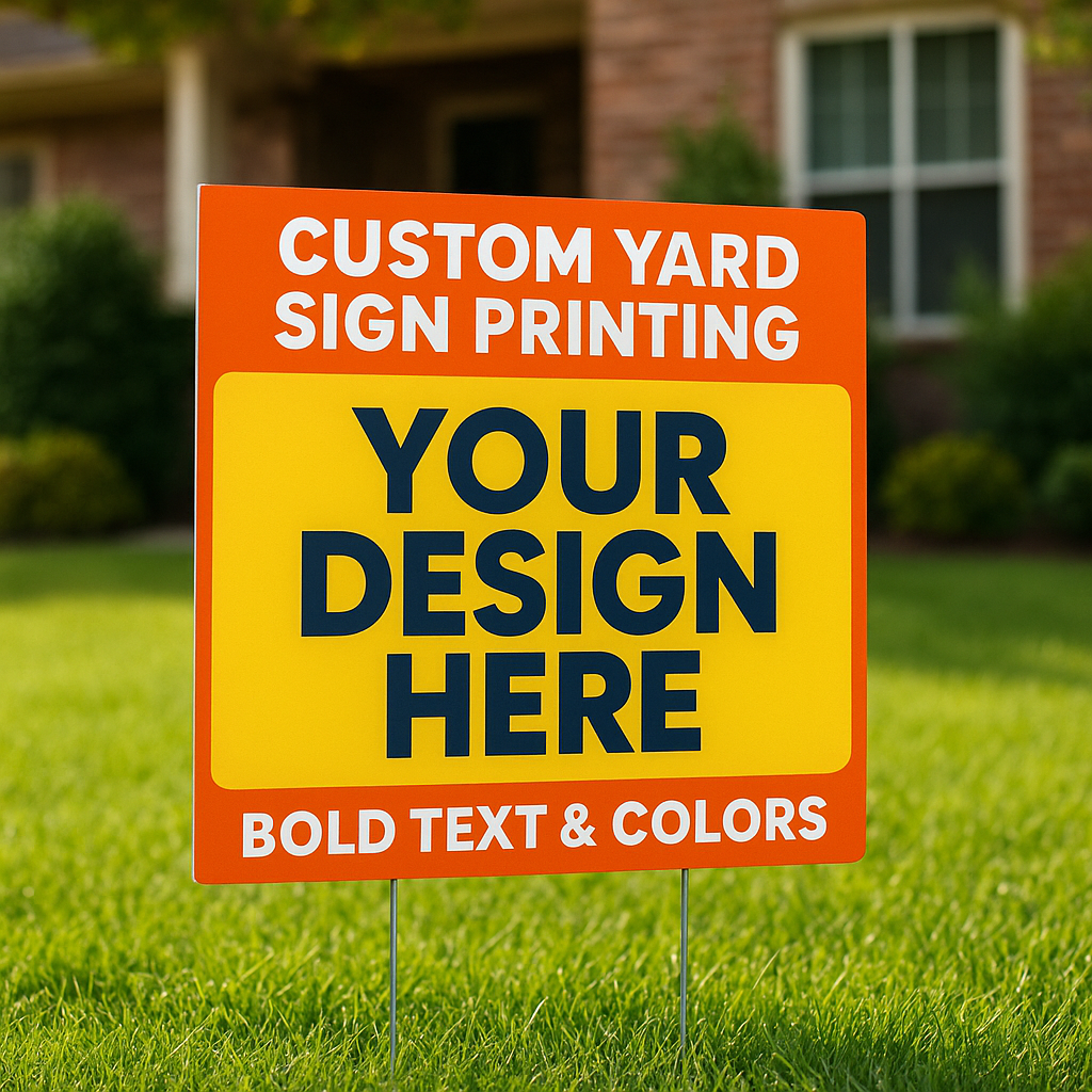 Durable outdoor yard signs in Mesa, AZ, designed to capture attention and withstand the elements.