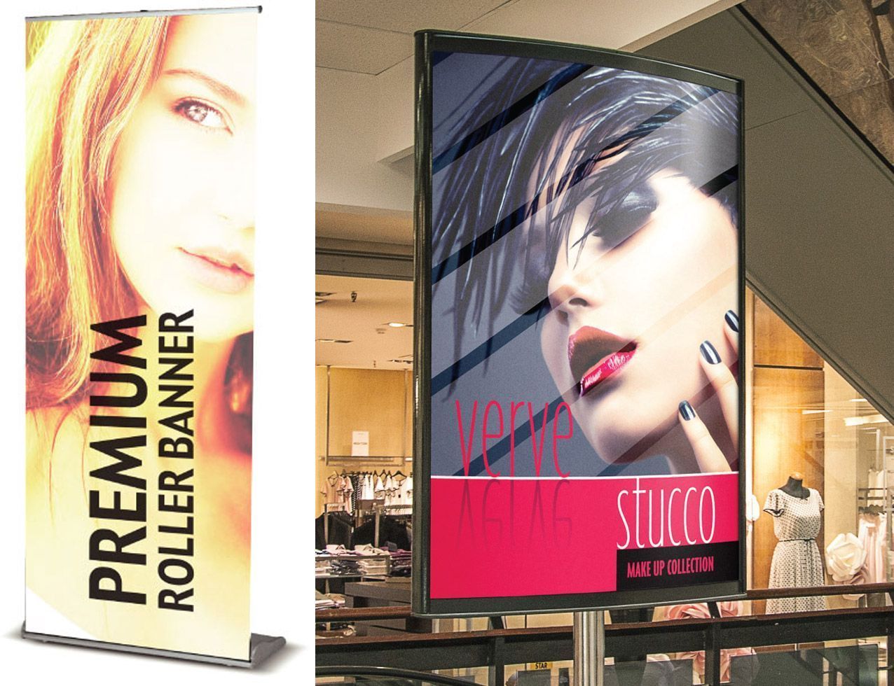 Retractable banner and printed poster