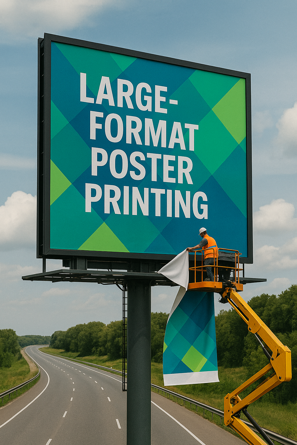 Large-format poster showcasing vibrant colors and sharp images for effective marketing in Ahwatukee, AZ.
