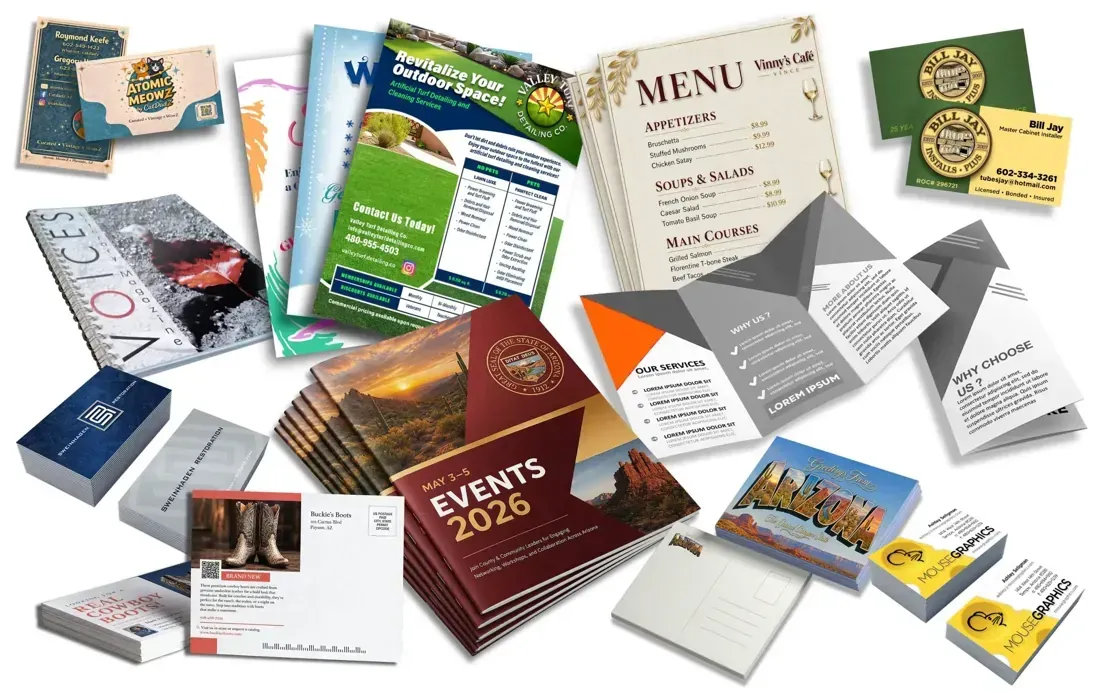 Printed business materials featured by Mousegraphics