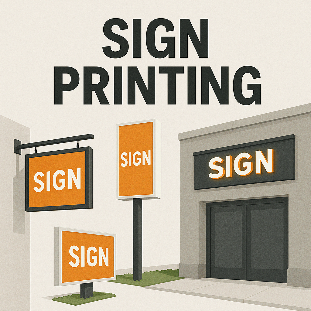 High-quality custom sign printing services for businesses in South Mountain, AZ by Mousegraphics.