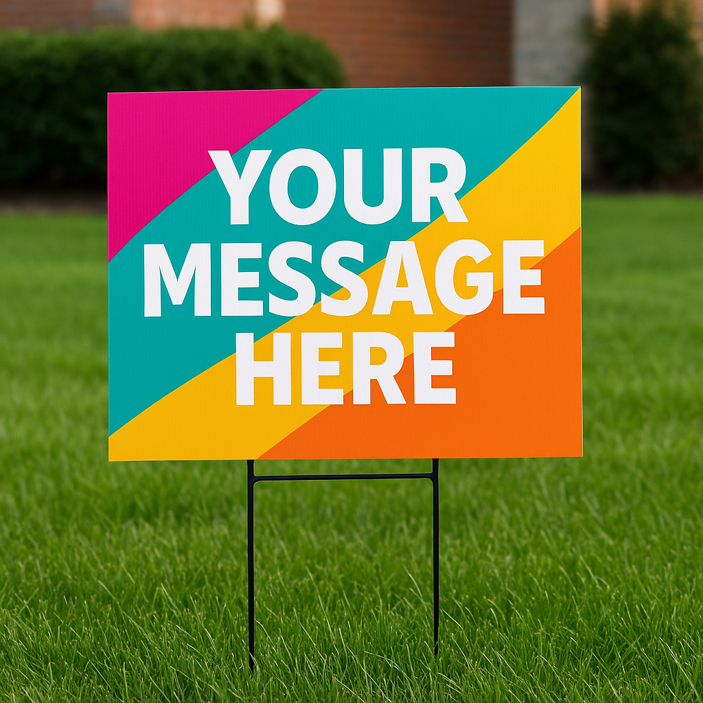 High-quality custom yard sign in Mesa, AZ for events and business promotions.