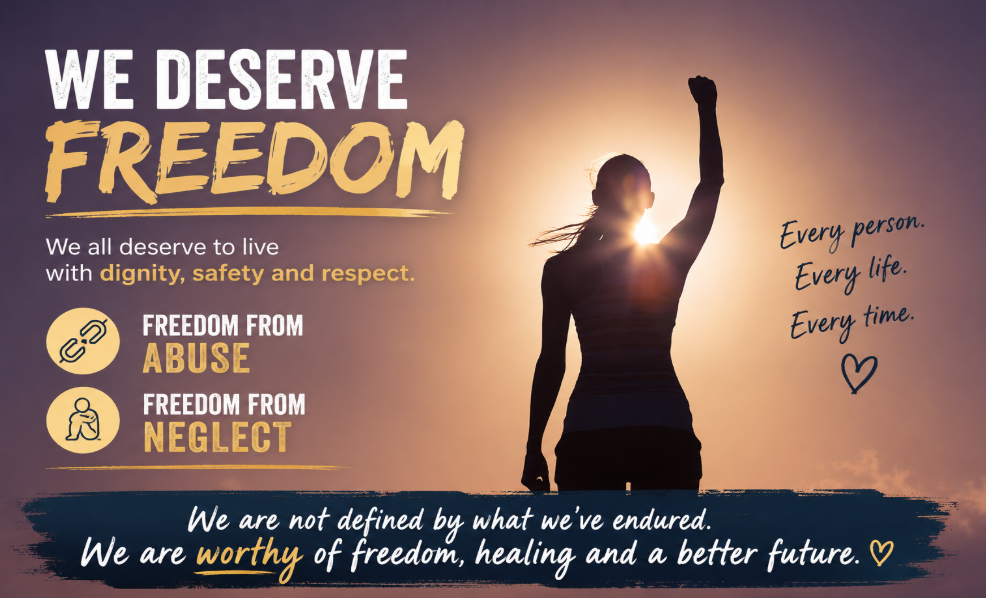 We Deserve freedom graphic