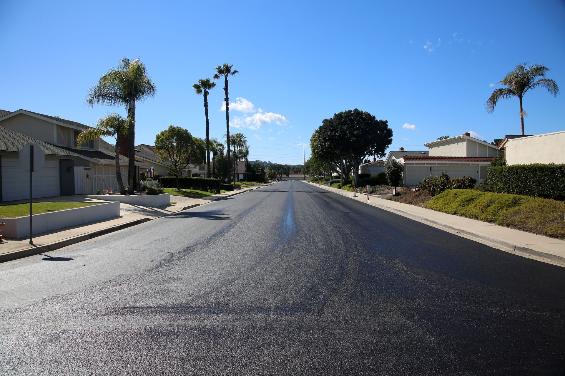 Asphalt Road in Residential Area