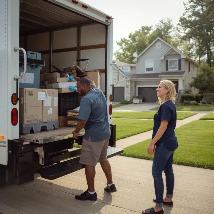 Trustworthy junk hauling Milwaukee professional providing careful, respectful service to local homeowner