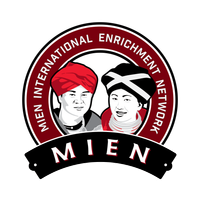 A logo for the mien international enrichment network