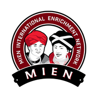 A logo for the mien international enrichment network