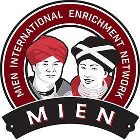 A logo for the mien international enrichment network