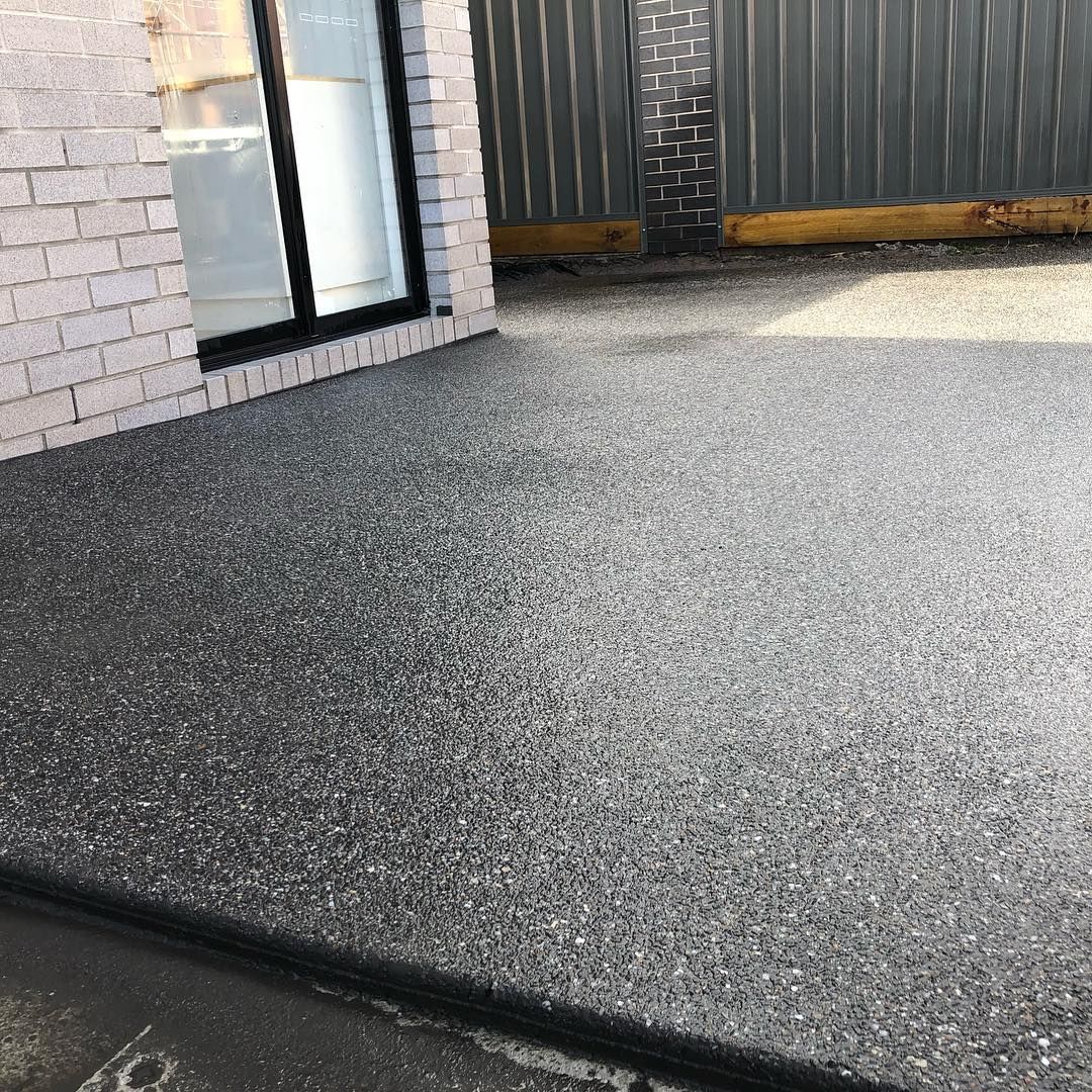 exposed aggregate blakc marble