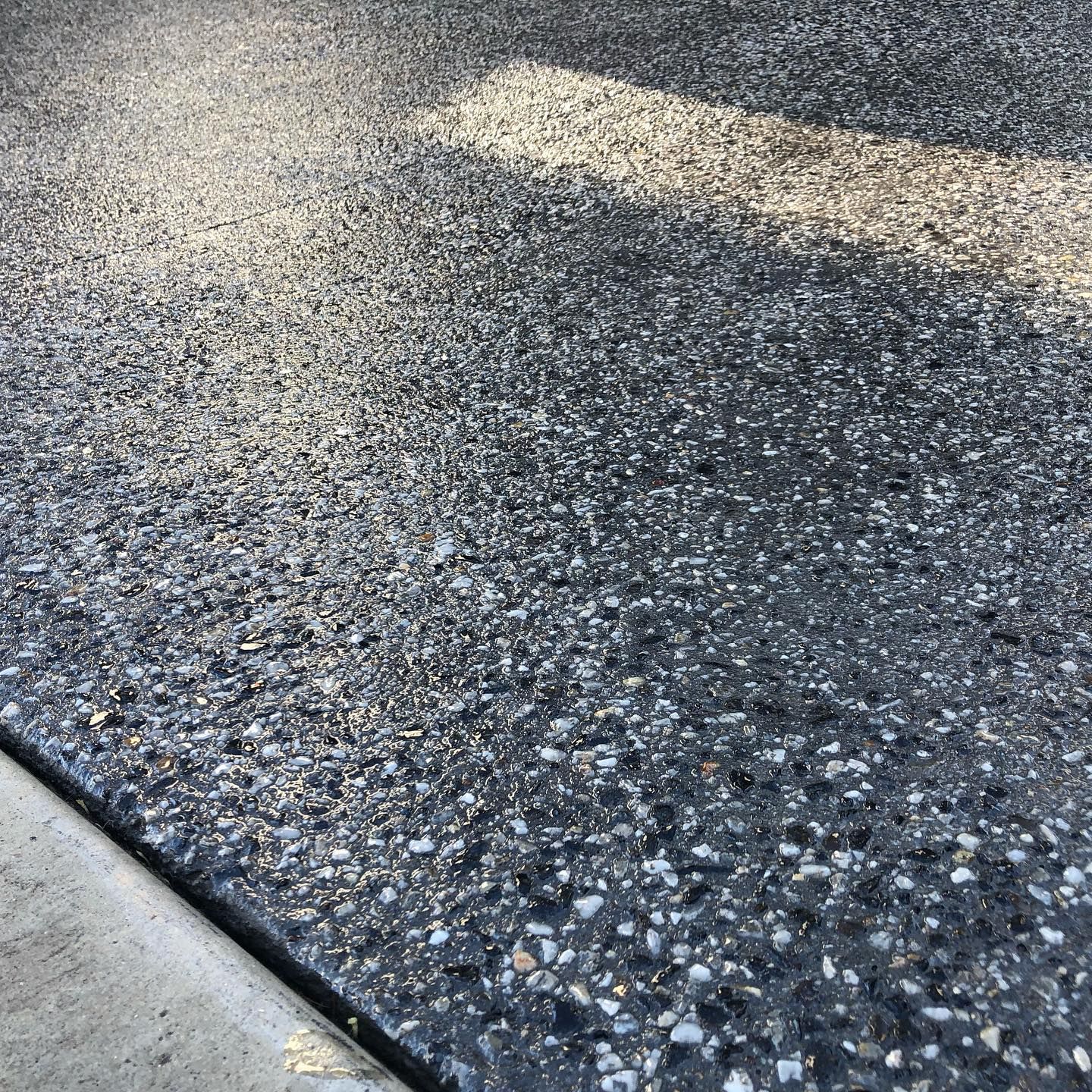 Exposed aggregate driveway