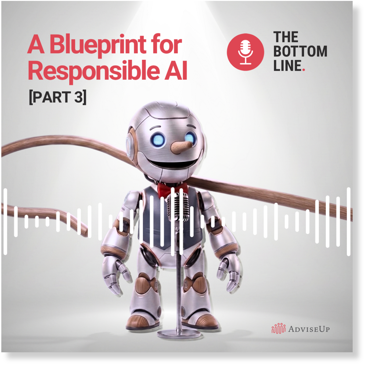 AI robot performing on stage about to be yanked off with a stage hook.
