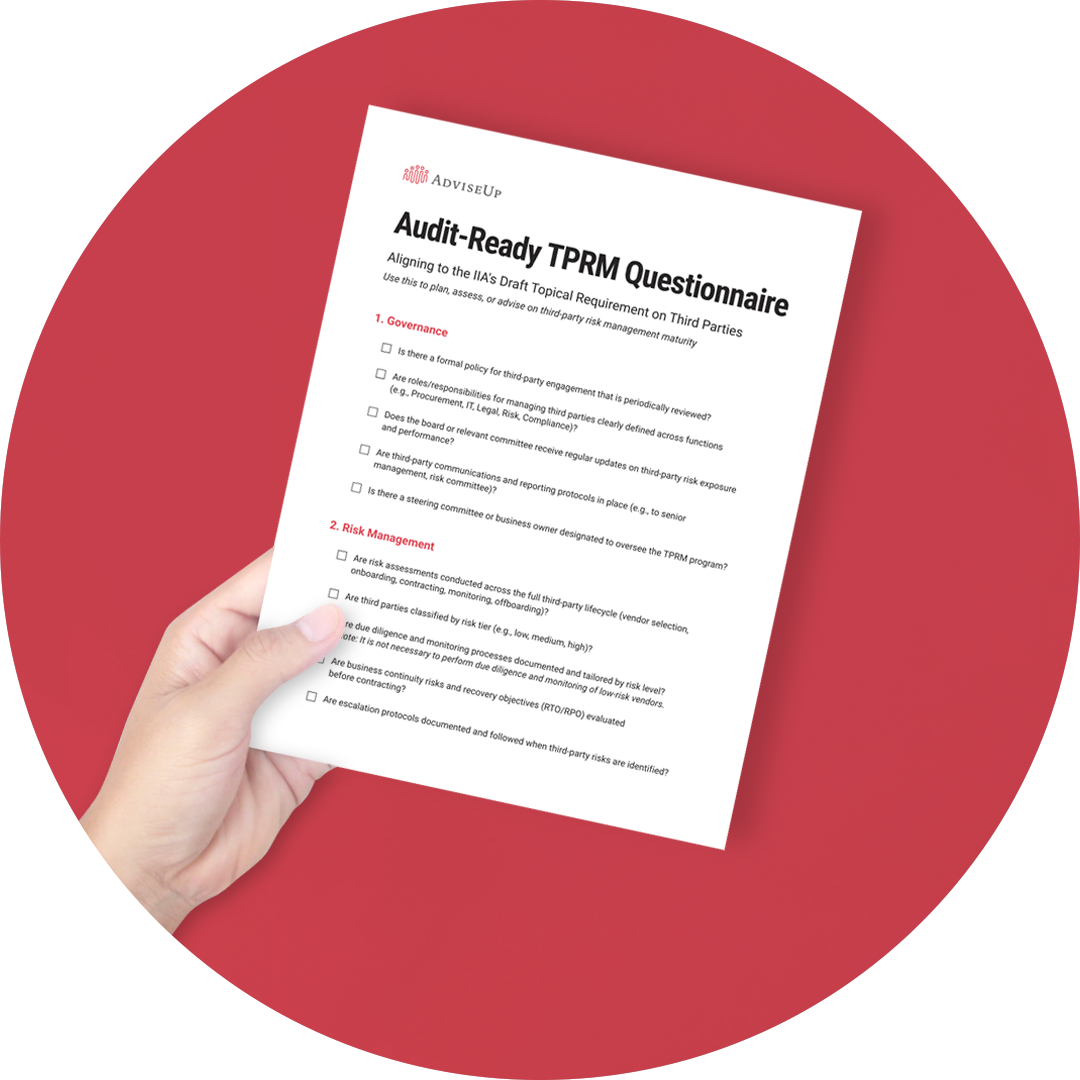 Audit-ready TPRM Questionnaire
