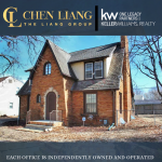 A picture of a brick house for sale by chen liang.
