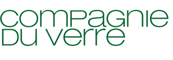 Logo vert « Compagnie du Verre » sur fond blanc