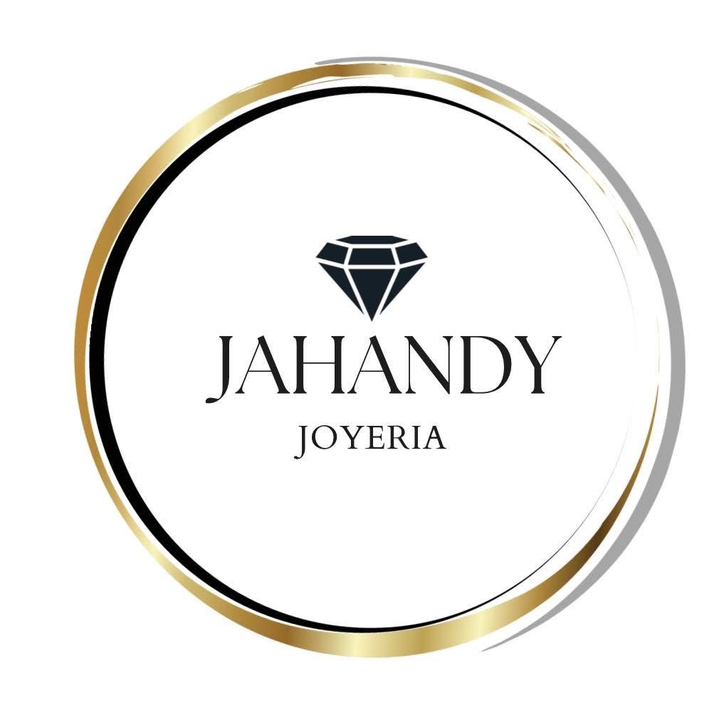 Logo of Jai Andy Joyeria: diamond above text inside a gold-rimmed circle.