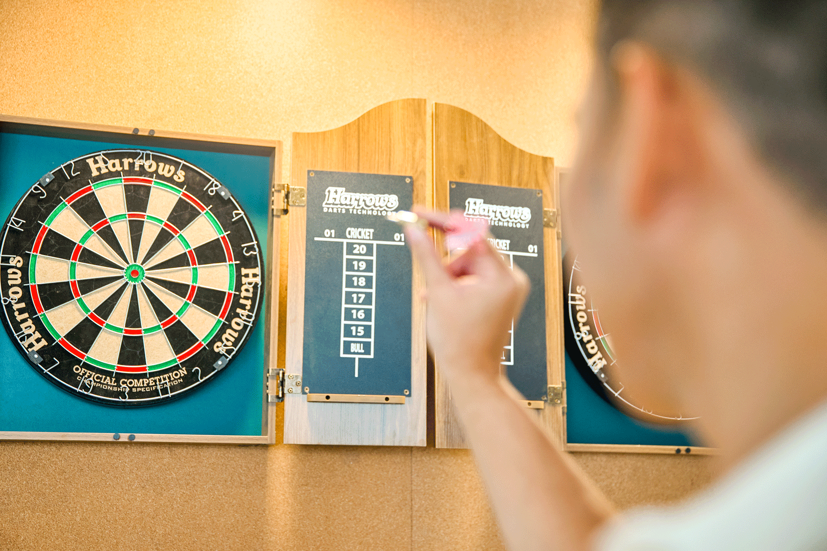 Entertainment options featuring dartboard at The Connor at Greenhills
