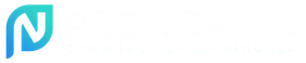 Logo with a blue and green leaf shape containing a white