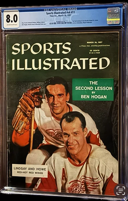 Sports Illustrated cover featuring hockey players Gordie Howe and Ted Lindsay. 