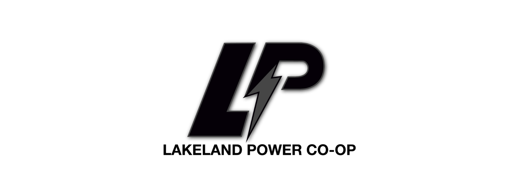 Lakeland Power Co-op logo with stylized black LP letters on a white background