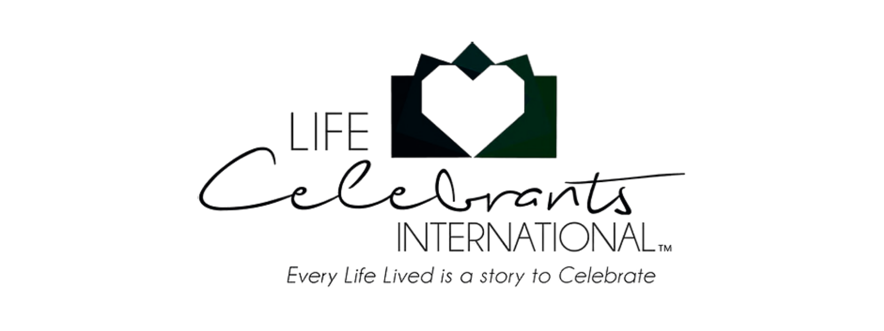Life Celebrants International logo with a black stylized candle and heart icon, in black and green text.
