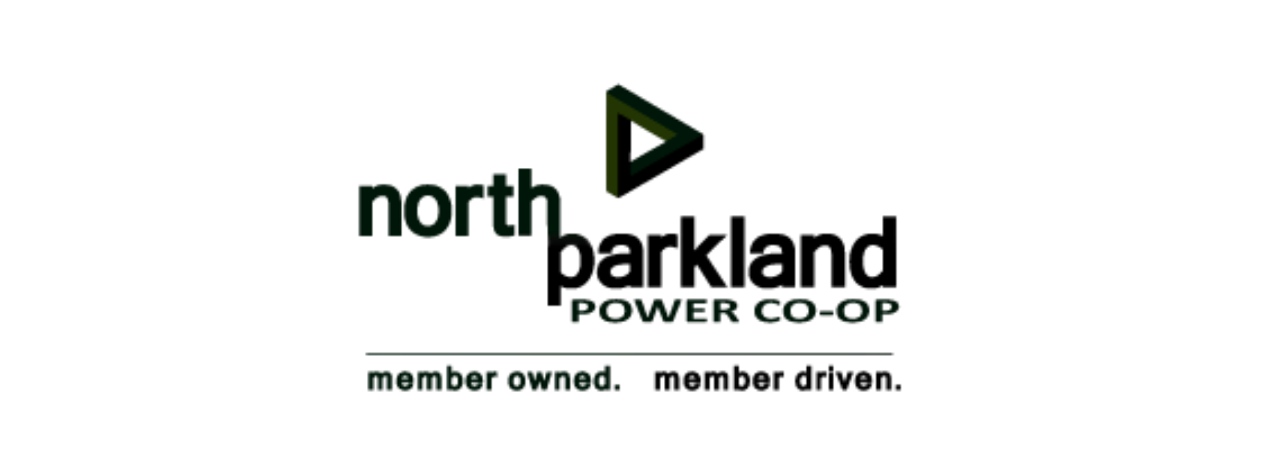 North Parkland Power Co-op logo with green icon and tagline “member owned. member driven.”