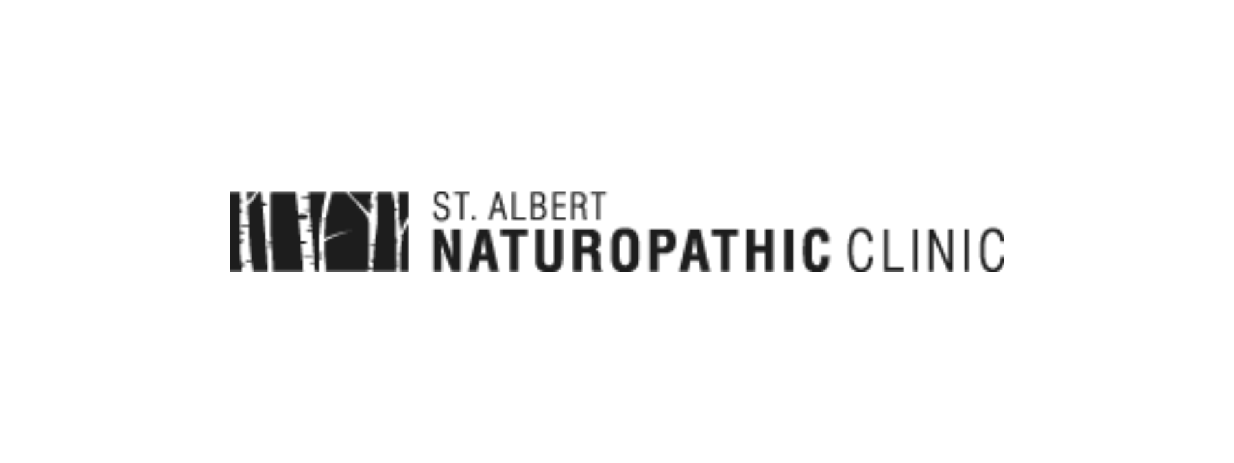 St. Albert Naturopathic Clinic logo in black and gray on a white background