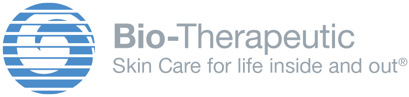 A logo for bio-therapeutic skin care for life inside and out