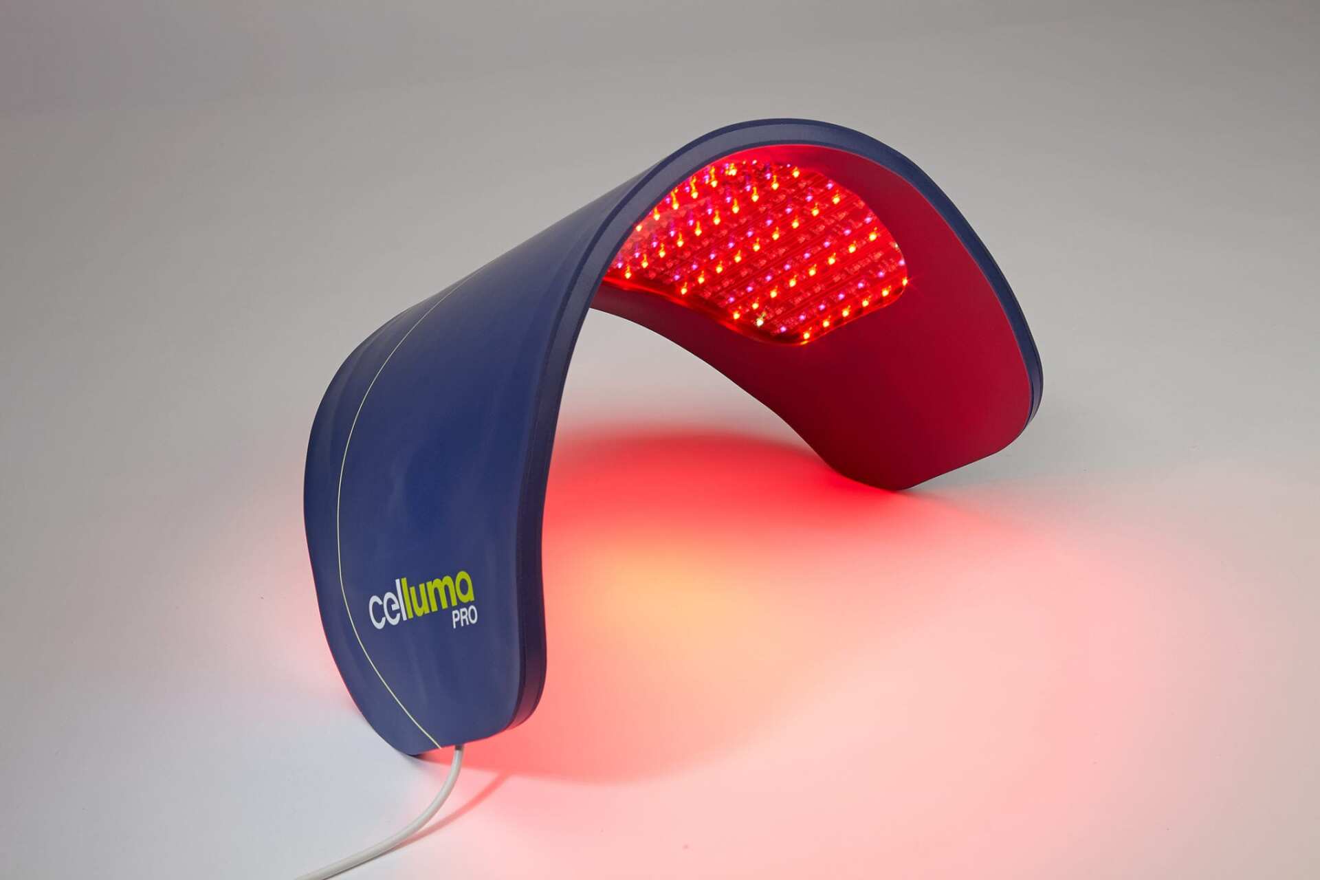 A Celluma light therapy device with red light at Results Skincare Studio in Fort Myers