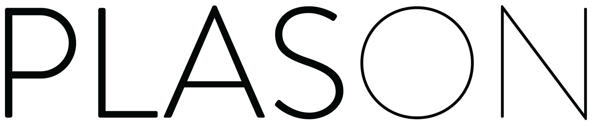 The plason logo is written in black and white on a white background.